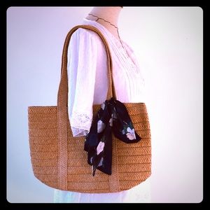 Draper James straw tote bag